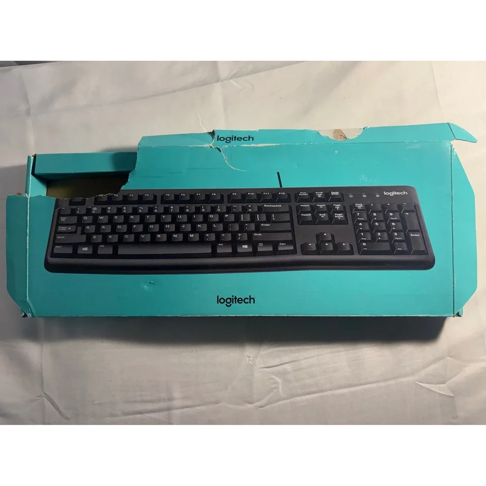 Logitech K120 Wired Keyboard Full Size USB Black 920-002478